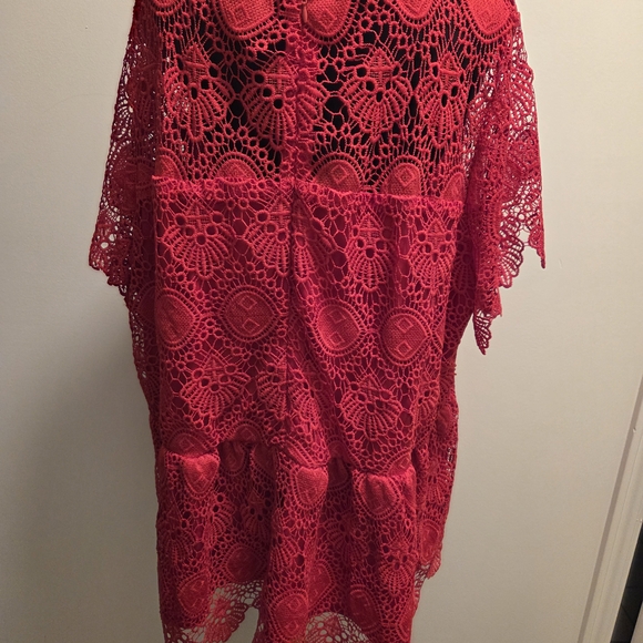 Lane Bryant Vibrant Red Lace Dress - Picture 6 of 14